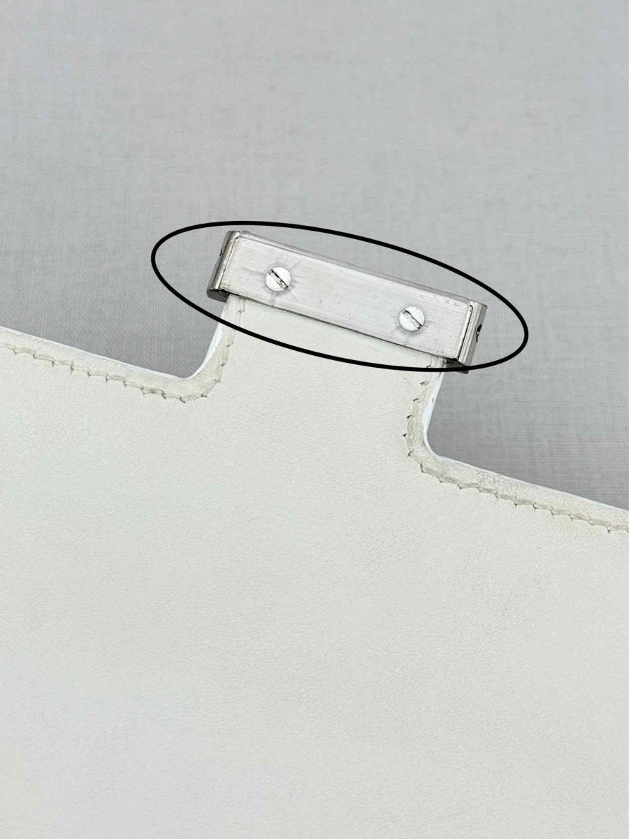 Pre - loved HERMES Constance Beige & White Crossbody at Reems Closet