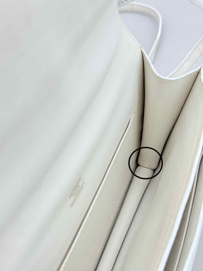 Pre - loved HERMES Constance Beige & White Crossbody at Reems Closet