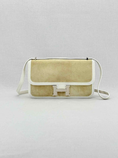 Pre - loved HERMES Constance Beige & White Crossbody at Reems Closet