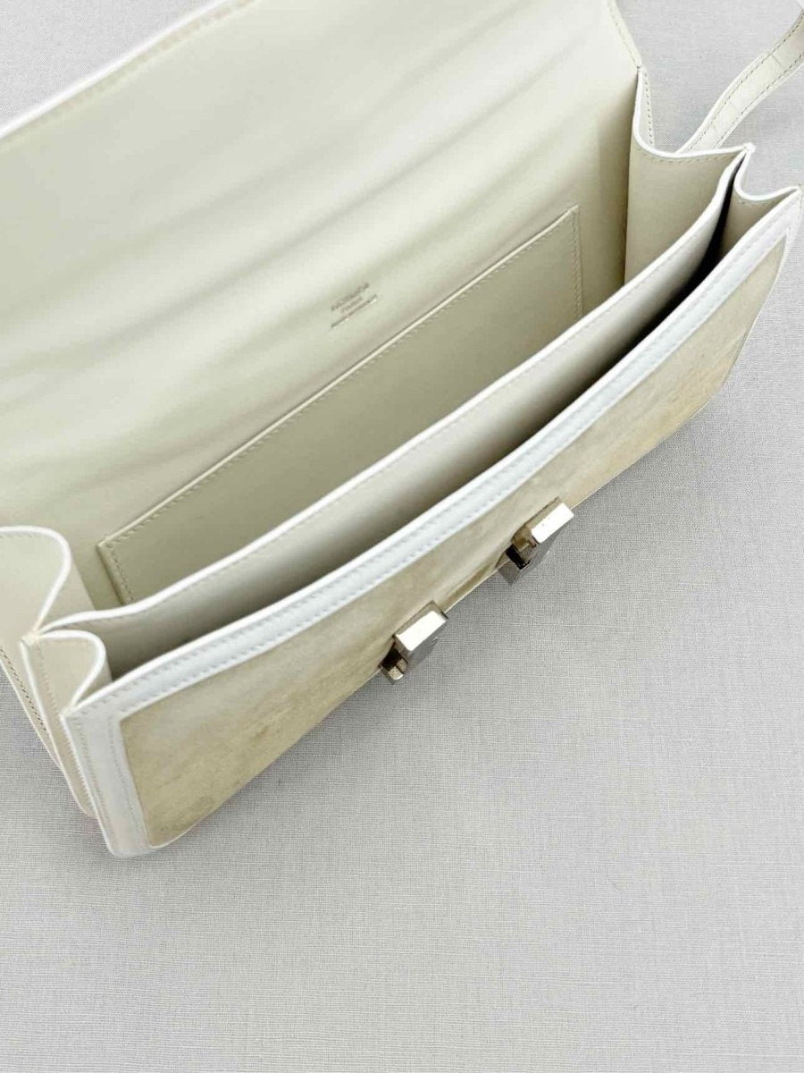 Pre - loved HERMES Constance Beige & White Crossbody at Reems Closet