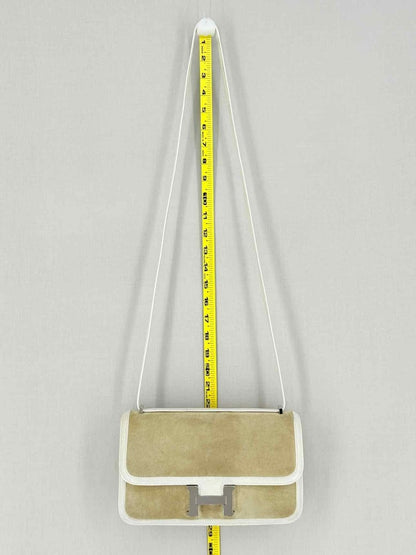 Pre - loved HERMES Constance Beige & White Crossbody at Reems Closet