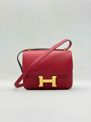 Pre-loved HERMES Constance Rouge Casaque Shoulder Bag at Reems Closet