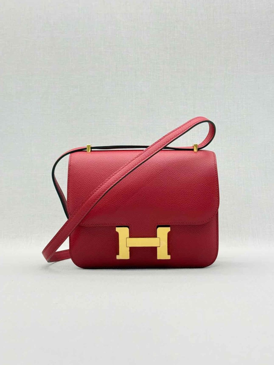 Pre-loved HERMES Constance Rouge Casaque Shoulder Bag at Reems Closet