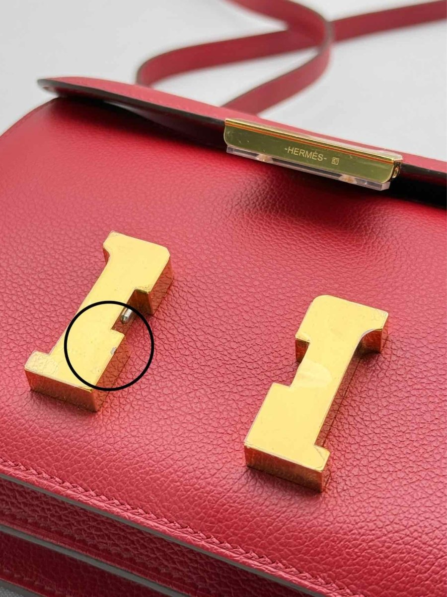 Pre-loved HERMES Constance Rouge Casaque Shoulder Bag at Reems Closet