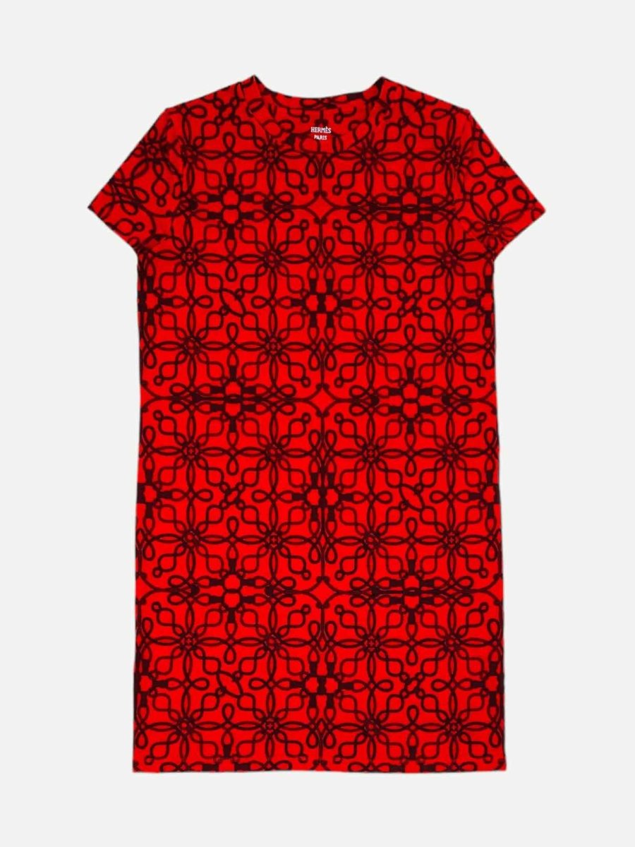 Pre - loved HERMES Cordelia Red Mini Dress at Reems Closet