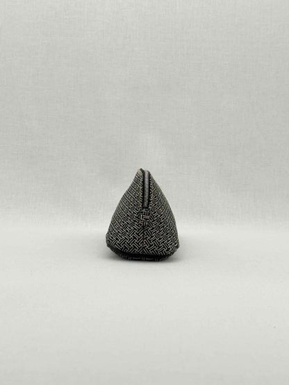 Pre - loved HERMES Cosmetic Black & White Small H Jacquard Pouch at Reems Closet