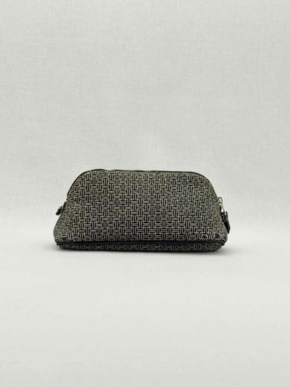 Pre - loved HERMES Cosmetic Black & White Small H Jacquard Pouch at Reems Closet