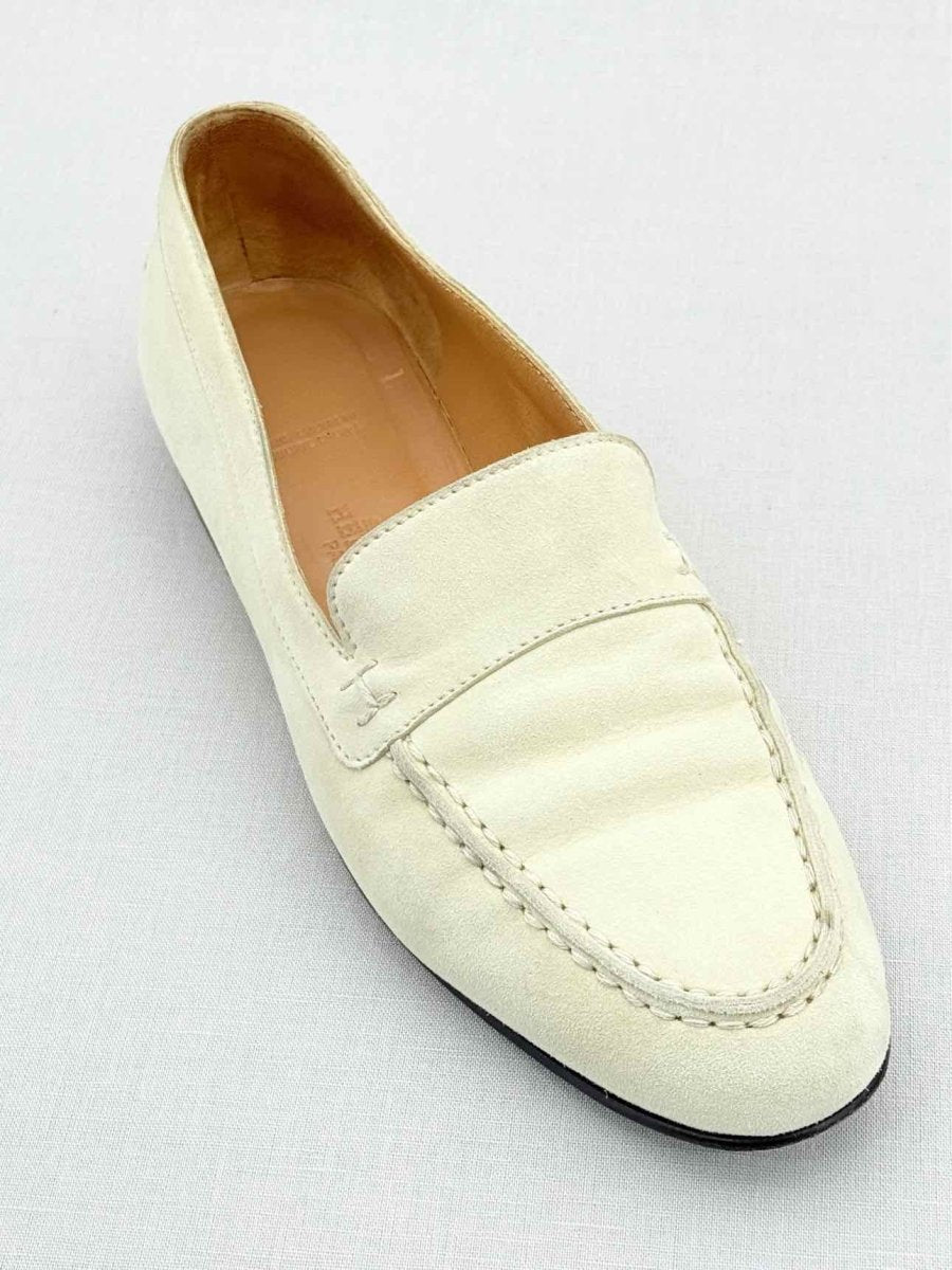 Pre - loved HERMES Cream Size EU 38 Loafers at Reems Closet
