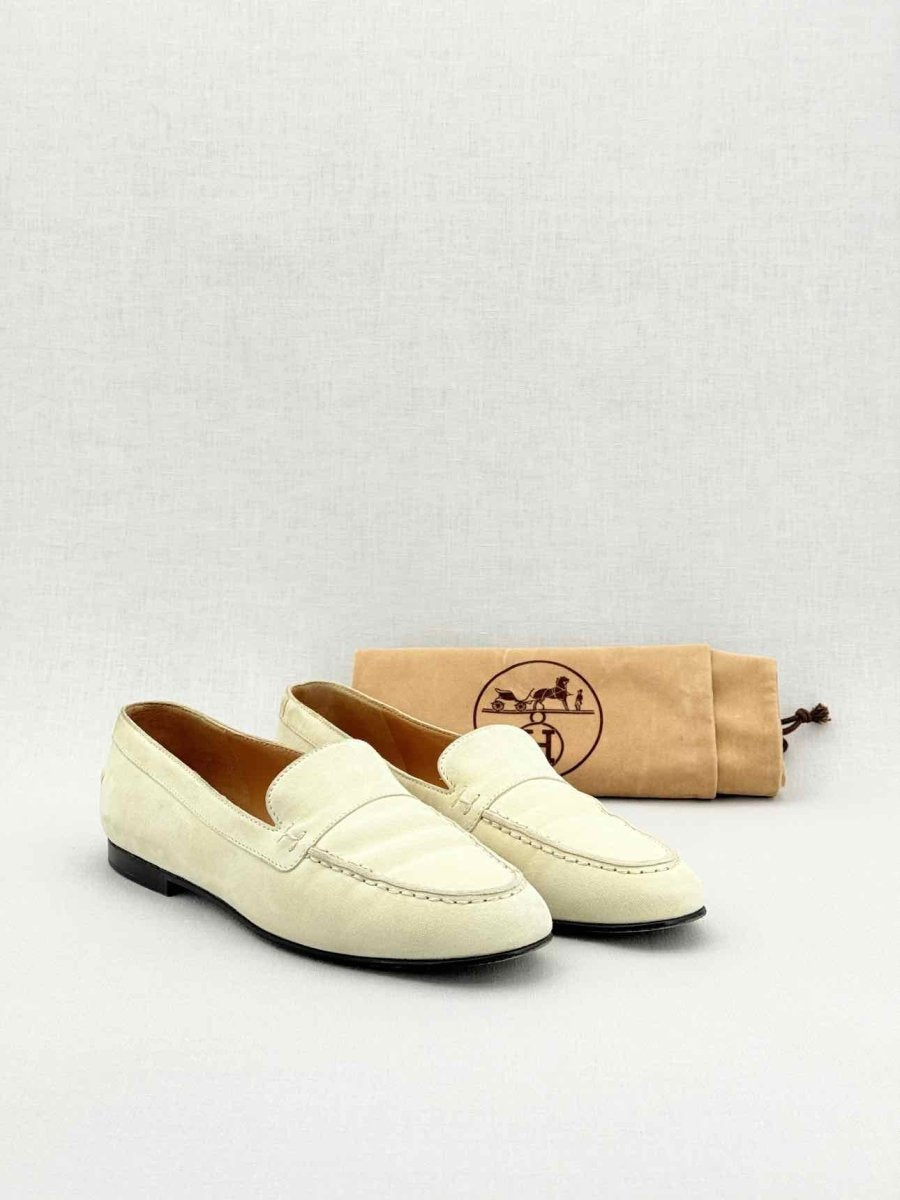 Pre - loved HERMES Cream Size EU 38 Loafers at Reems Closet