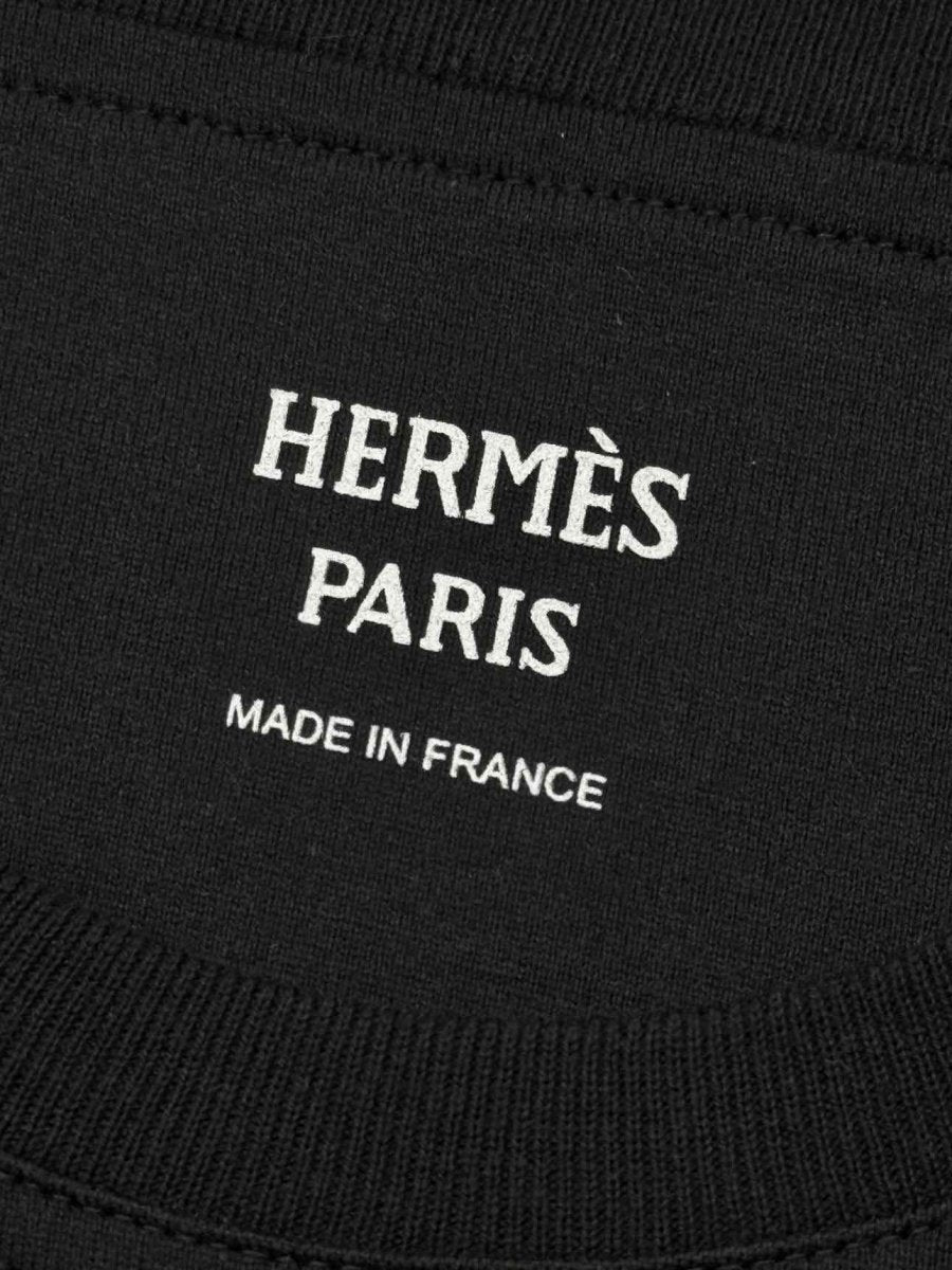 Pre - loved HERMES Della Cavalleria Black Size US 2 T-shirt at Reems Closet