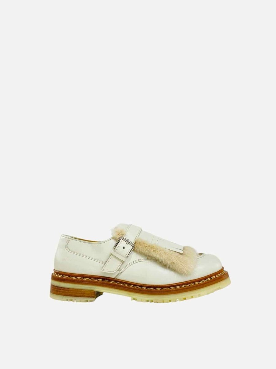 Pre - loved HERMES Derby Off - white Loafers 40 at Reems Closet