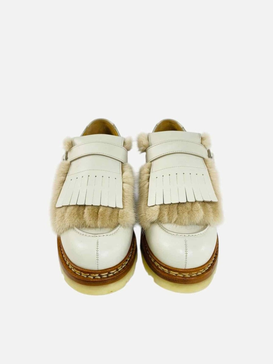 Pre - loved HERMES Derby Off - white Loafers 40 at Reems Closet