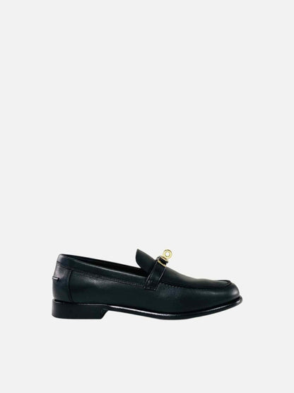 Pre - loved HERMES Destin Black Loafers 36.5 at Reems Closet