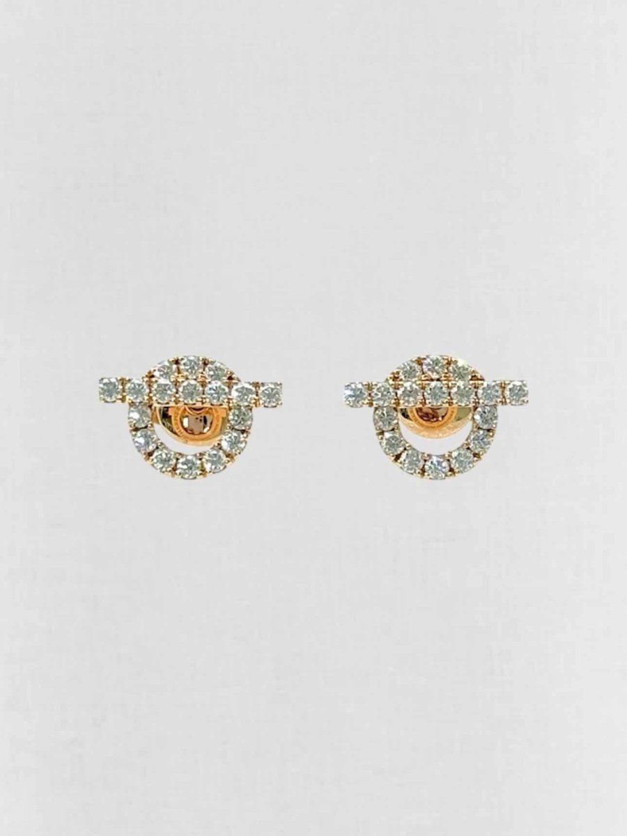 Pre - loved HERMES diamond Earrings at Reems Closet