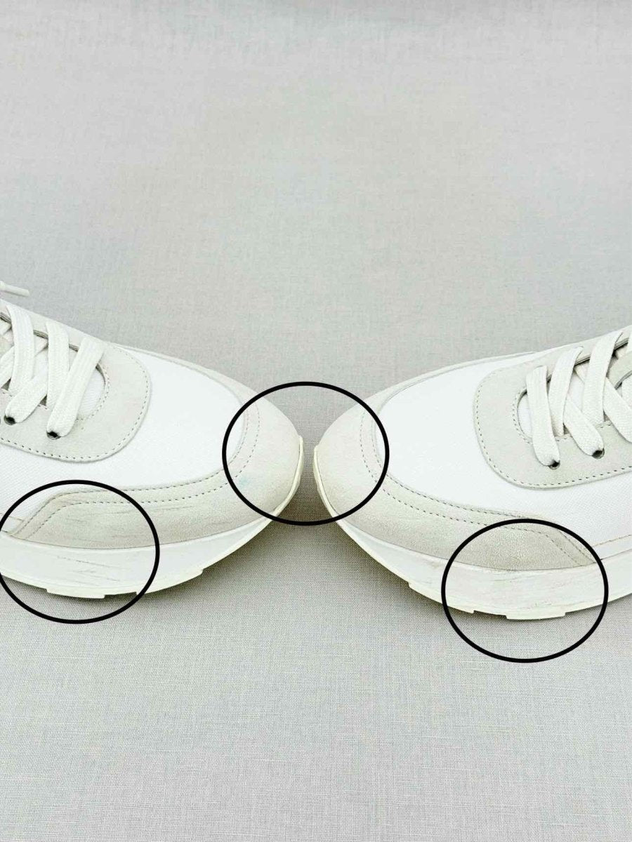 Pre - loved HERMES Drive White & Grey Size EU 39 Sneakers at Reems Closet