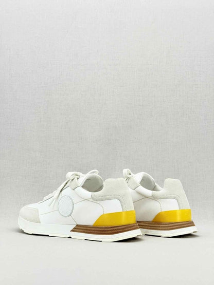 Pre - loved HERMES Drive White & Grey Size EU 39 Sneakers at Reems Closet