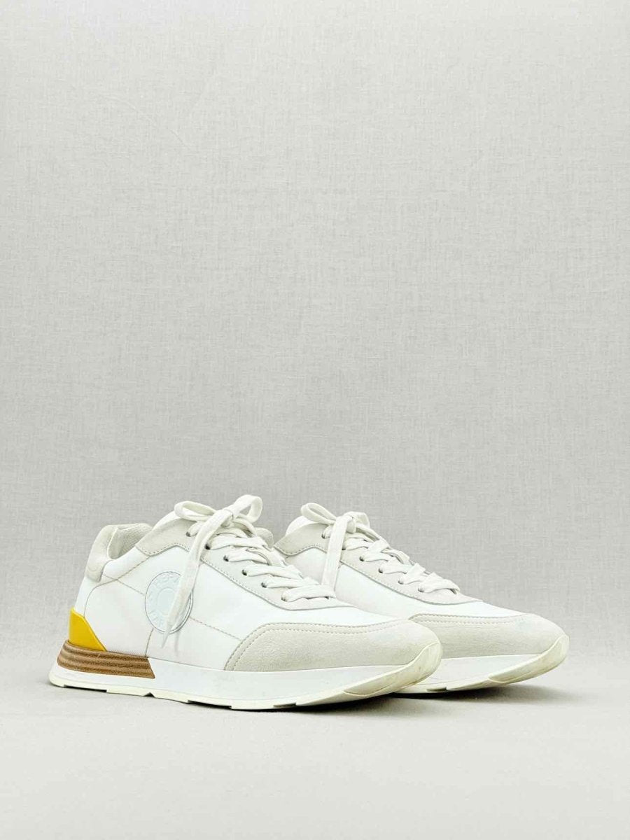 Pre - loved HERMES Drive White & Grey Size EU 39 Sneakers at Reems Closet