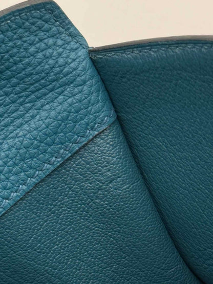 Pre - loved HERMES Etribelt Blue Top Handle at Reems Closet