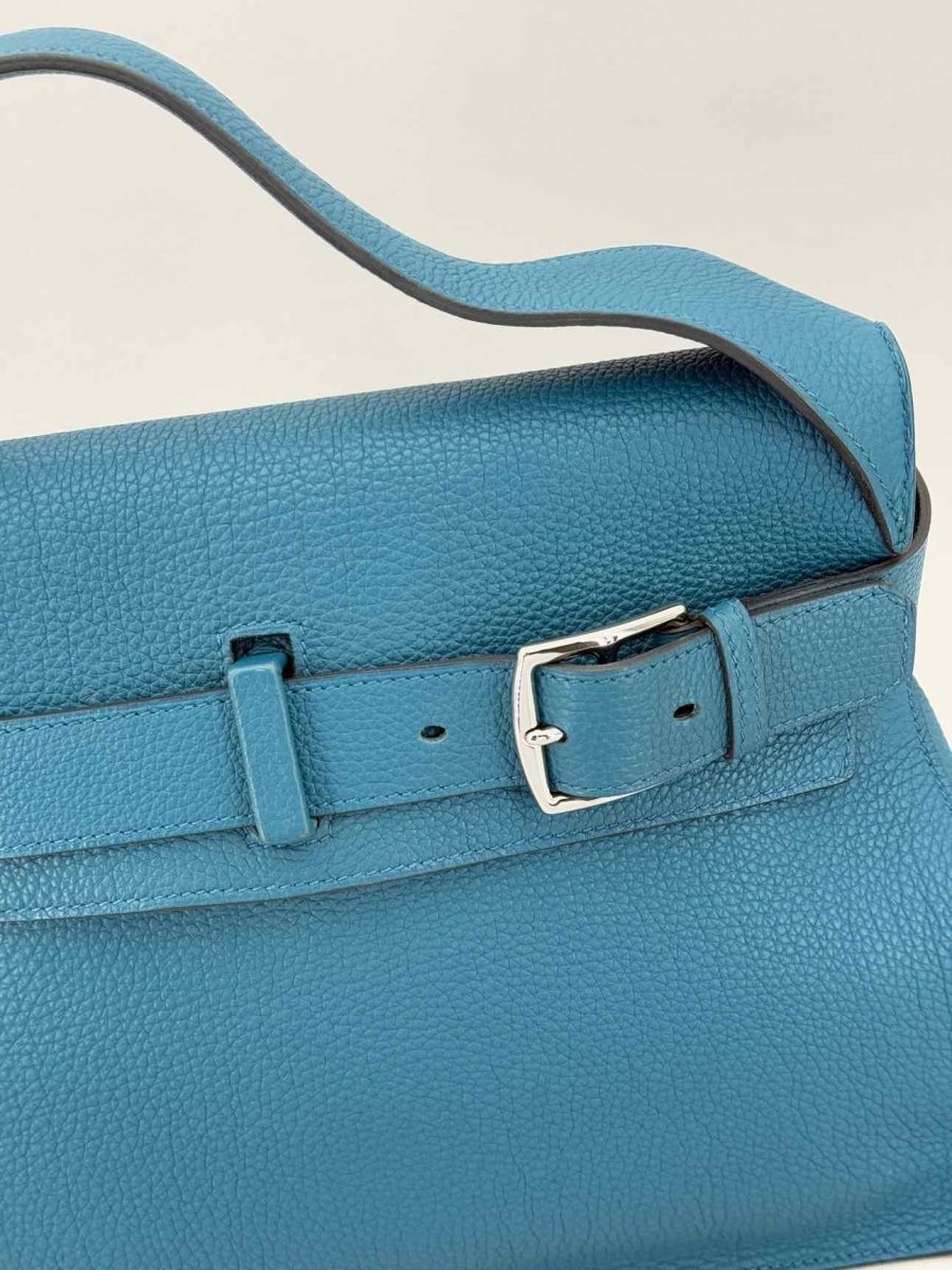 Pre - loved HERMES Etribelt Blue Top Handle at Reems Closet