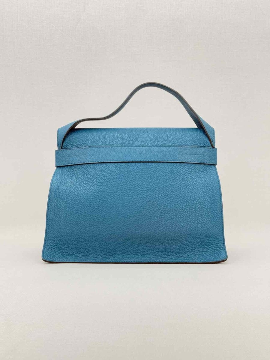 Pre - loved HERMES Etribelt Blue Top Handle at Reems Closet