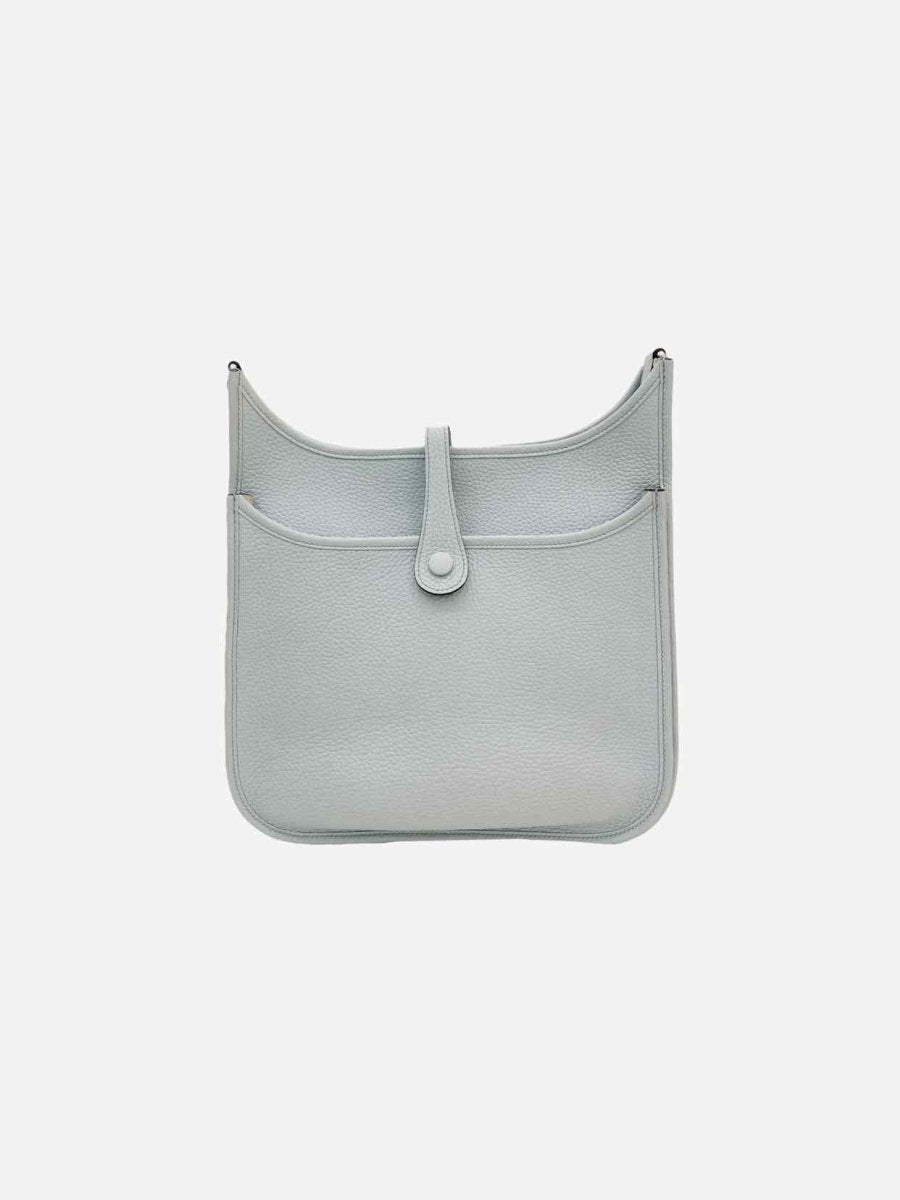 Pre - loved HERMES Evelyn Pale Blue Crossbody at Reems Closet