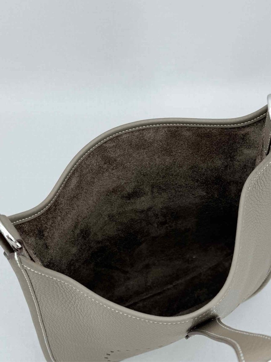 Pre - loved HERMES Evelyn Taupe Shoulder Bag at Reems Closet