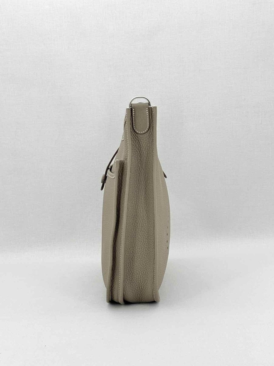 Pre - loved HERMES Evelyn Taupe Shoulder Bag at Reems Closet