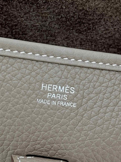 Pre - loved HERMES Evelyn Taupe Shoulder Bag at Reems Closet