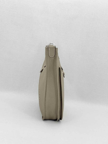 Pre - loved HERMES Evelyn Taupe Shoulder Bag at Reems Closet