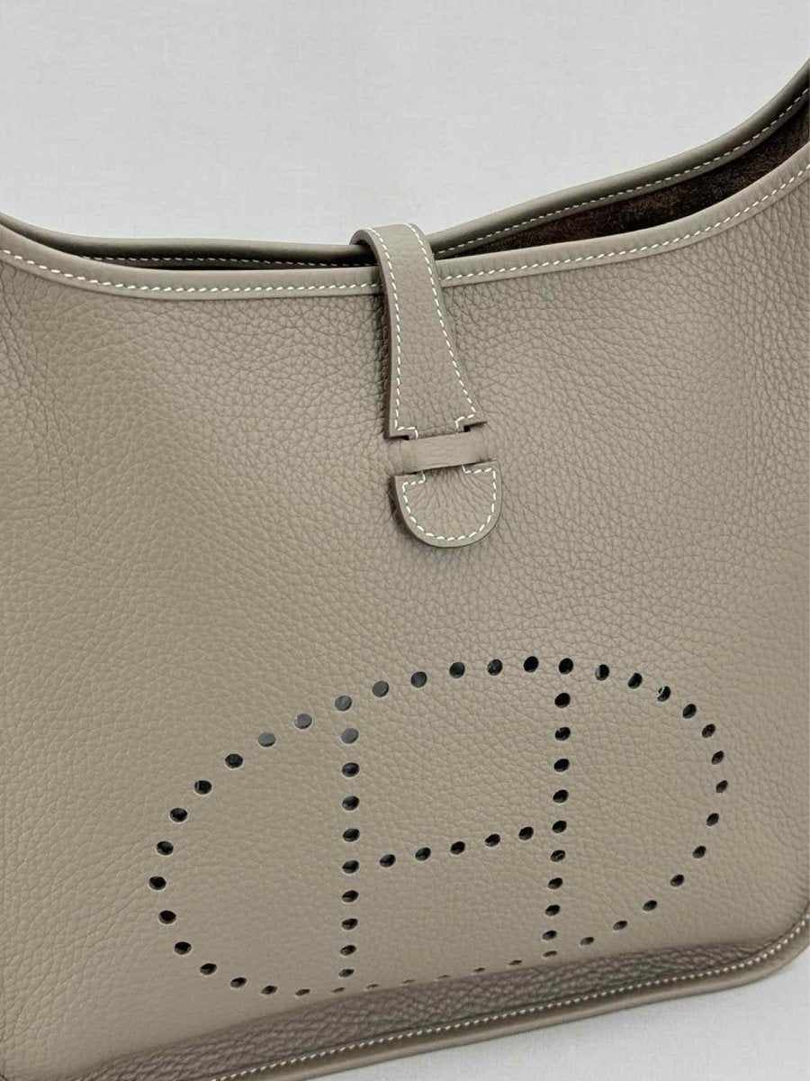 Pre - loved HERMES Evelyn Taupe Shoulder Bag at Reems Closet