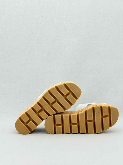 Pre - loved HERMES Eze White Size EU 38 Platform Sandals at Reems Closet