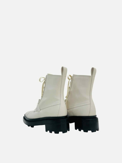 Pre - loved HERMES Funk Off - white Ankle Boots 36.5 at Reems Closet