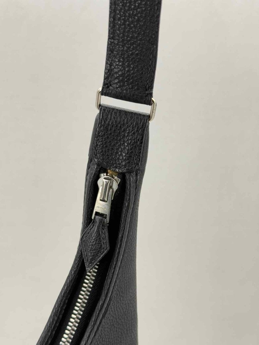 Pre - loved HERMES Gao Black Hobo bag at Reems Closet