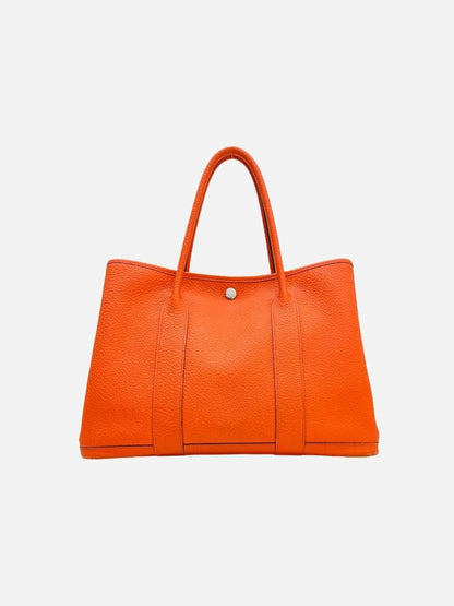 Pre - loved HERMES Garden Party Orange Top Handle at Reems Closet