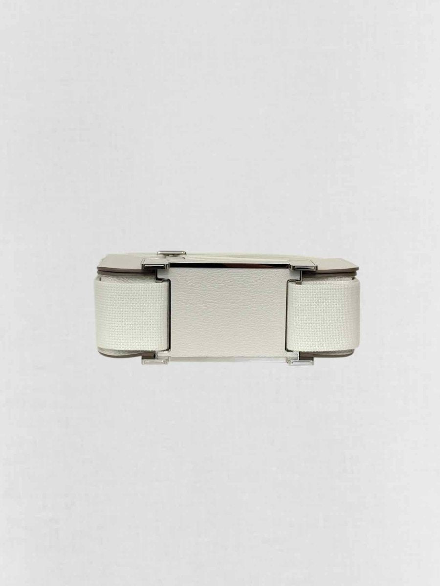 Pre - loved HERMES Geta White Crossbody at Reems Closet