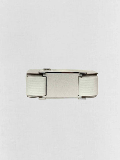 Pre - loved HERMES Geta White Crossbody at Reems Closet