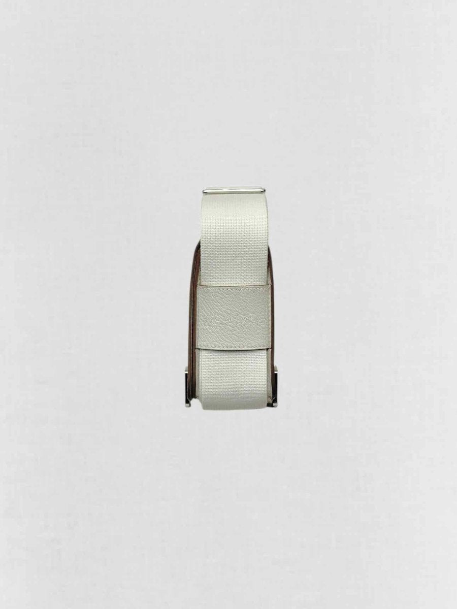 Pre - loved HERMES Geta White Crossbody at Reems Closet