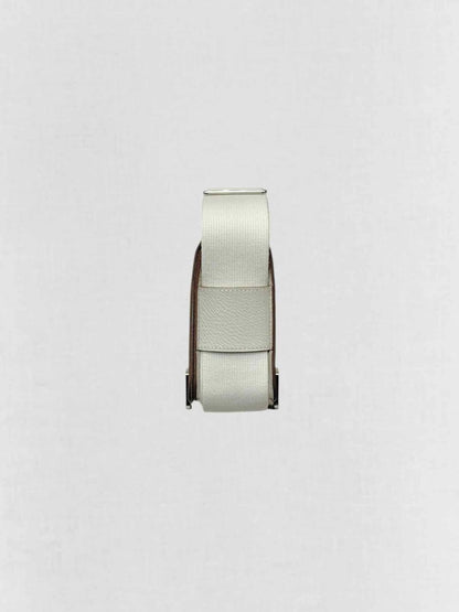 Pre - loved HERMES Geta White Crossbody at Reems Closet