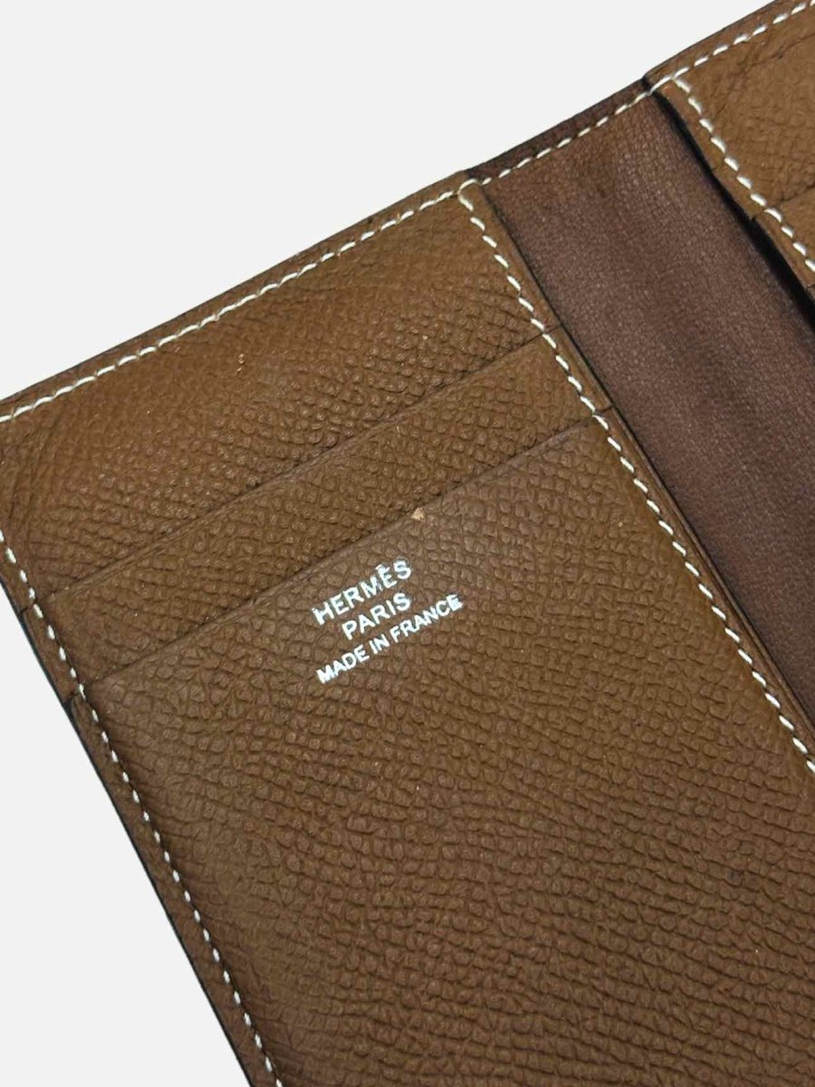Pre - loved HERMES Gold Card Holder at Reems Closet