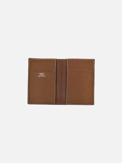 Pre - loved HERMES Gold Card Holder at Reems Closet