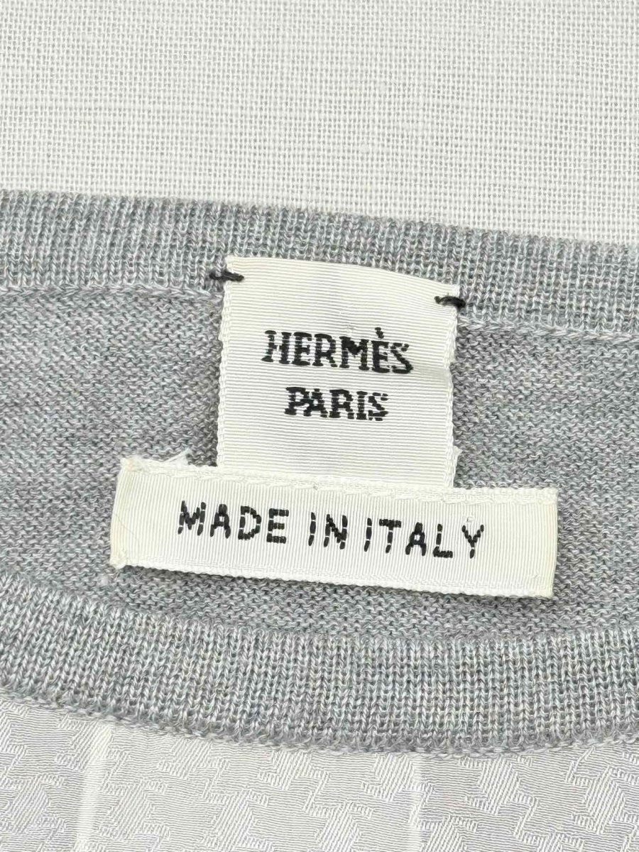 Pre - loved HERMES Grey & Black Jungle Print Size Medium T-shirt at Reems Closet