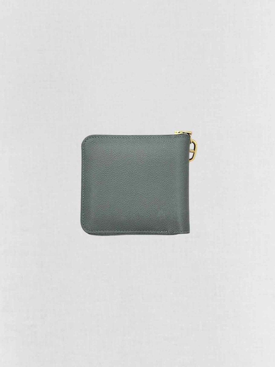 Pre - loved HERMES Grey Compact Wallet at Reems Closet