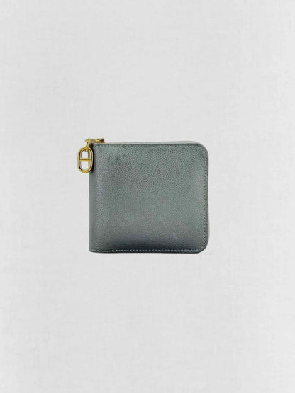 Pre - loved HERMES Grey Compact Wallet at Reems Closet