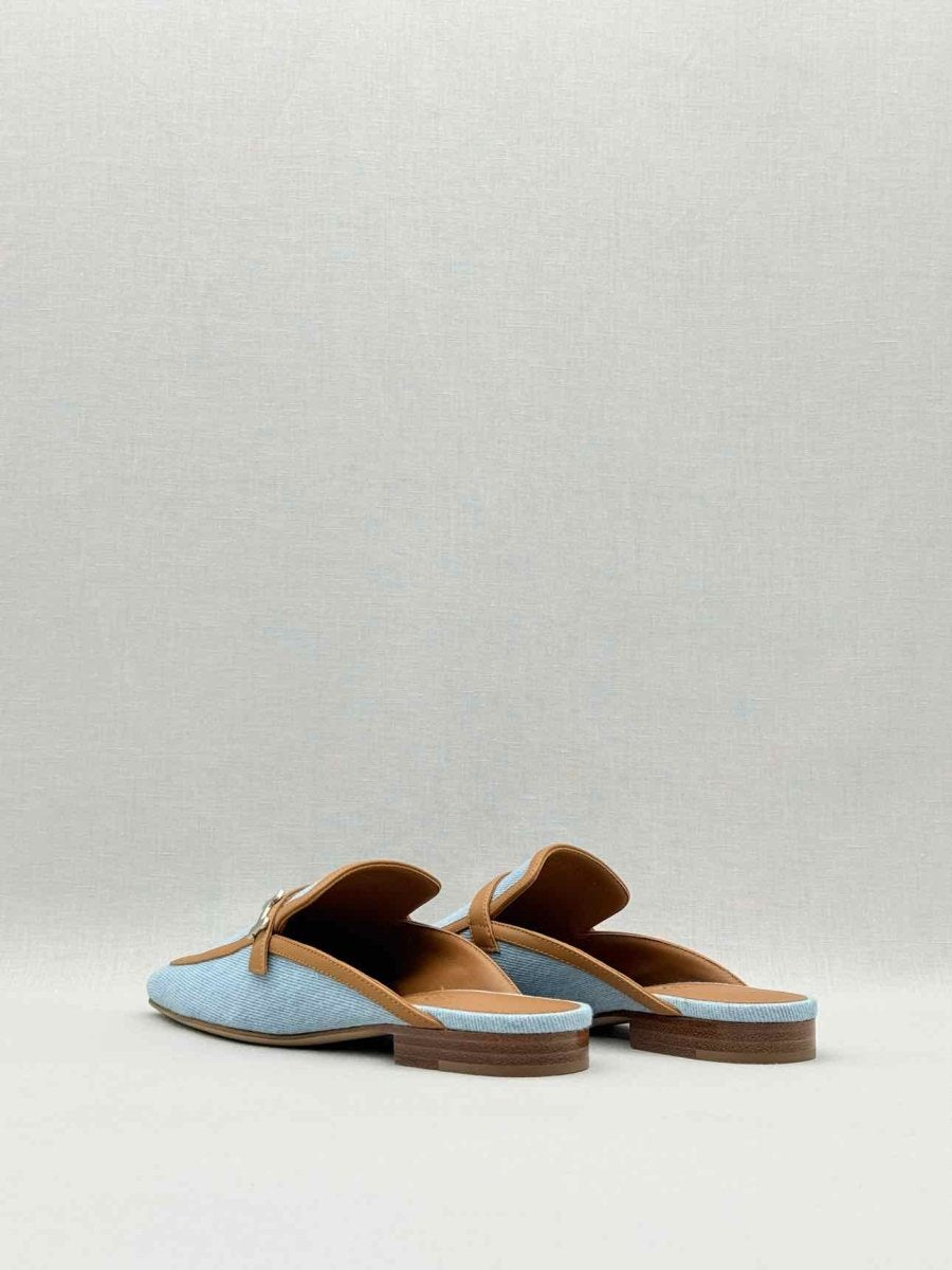 Pre - loved HERMES Groupie Blue Size EU 36 Mules at Reems Closet