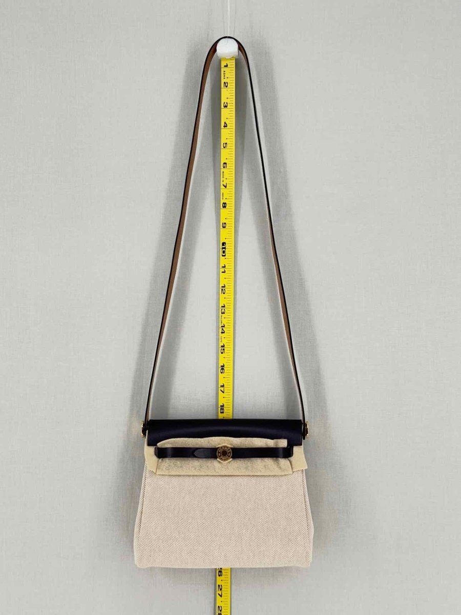 Pre - loved HERMES Herbag Brown & Beige Shoulder Bag at Reems Closet