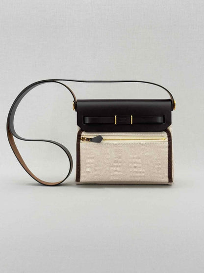 Pre - loved HERMES Herbag Brown & Beige Shoulder Bag at Reems Closet