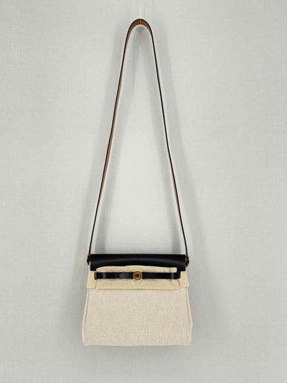 Pre - loved HERMES Herbag Brown & Beige Shoulder Bag at Reems Closet