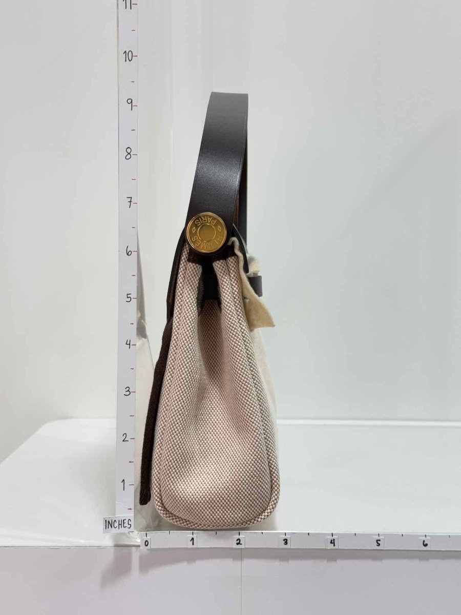 Pre - loved HERMES Herbag Brown & Beige Shoulder Bag at Reems Closet