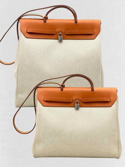 Pre-loved HERMES Herbag Naturel Top Handle at Reems Closet