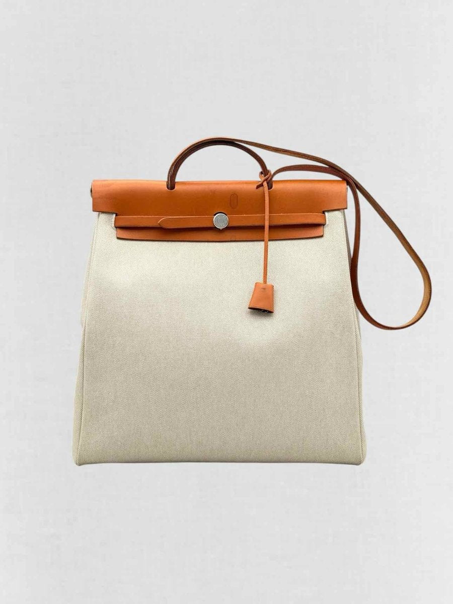 Pre-loved HERMES Herbag Naturel Top Handle at Reems Closet
